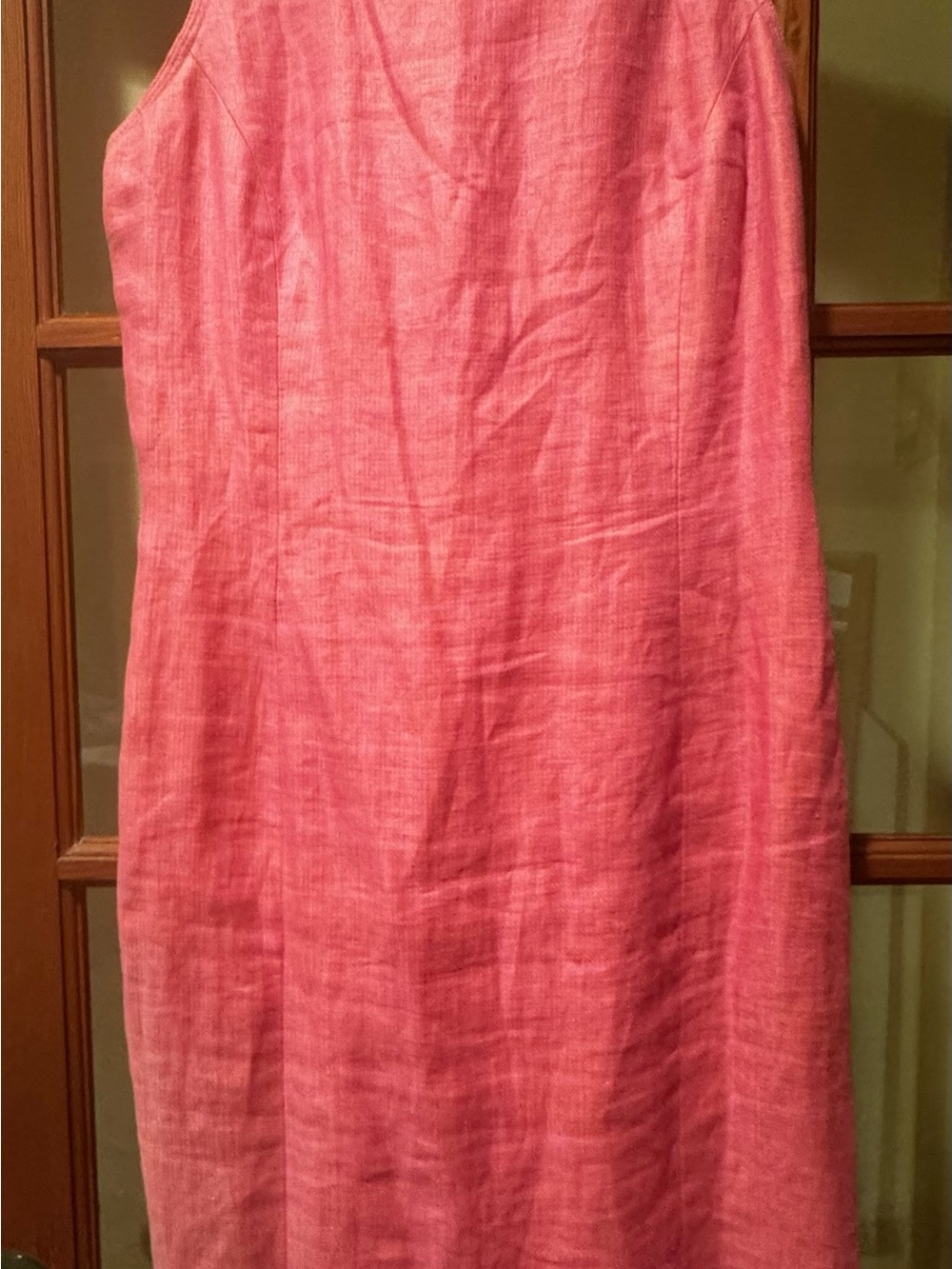 Anne Klein Coral Sleeveless Linen-Blend Midi Dress